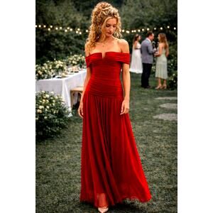 Free People Bec + Bridge Camille Maxi Skirt Set Strawberry Pink size 12